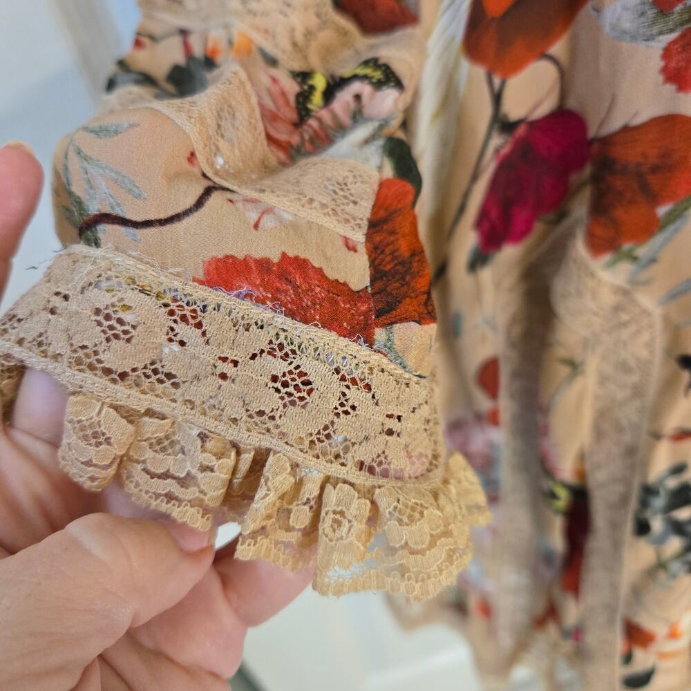 Koravilas Tessa Dress Floral Lace Cottagecore Coquette Dainty Boho Chic Sz 12 - Picture 13 of 14